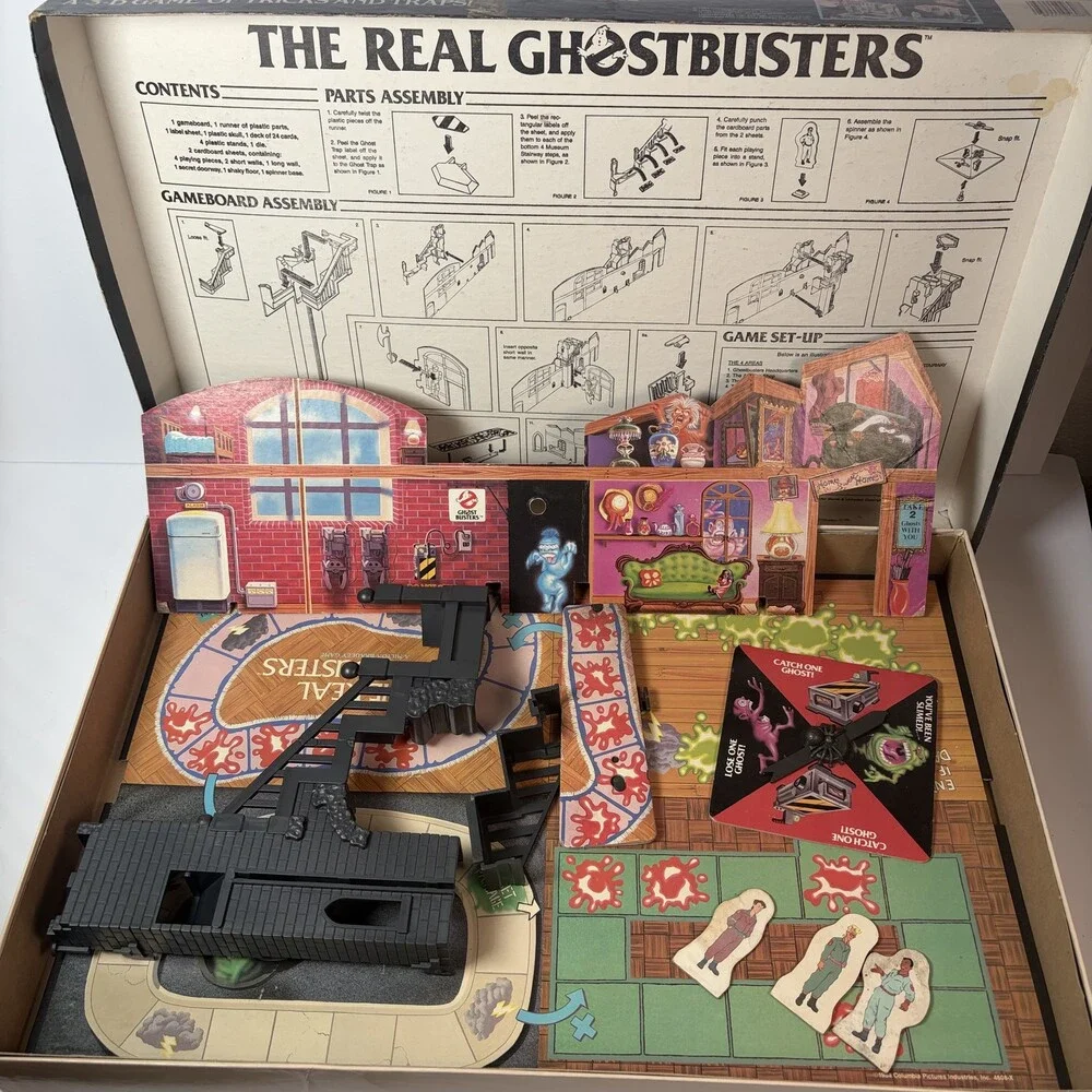 Vintage 1986 The Real Ghostbusters 3D Board Game INCOMPLETE Replacement Parts